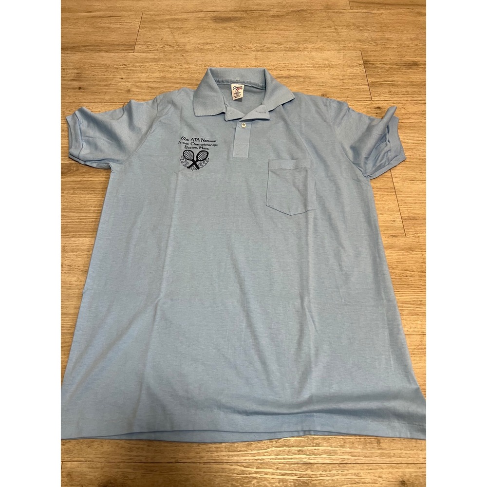 Stedman Casual Knits ATA National Tennis Championships Boston Polo Shirt Blue XL